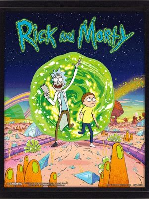Poster 3D Rick y Morty Portal