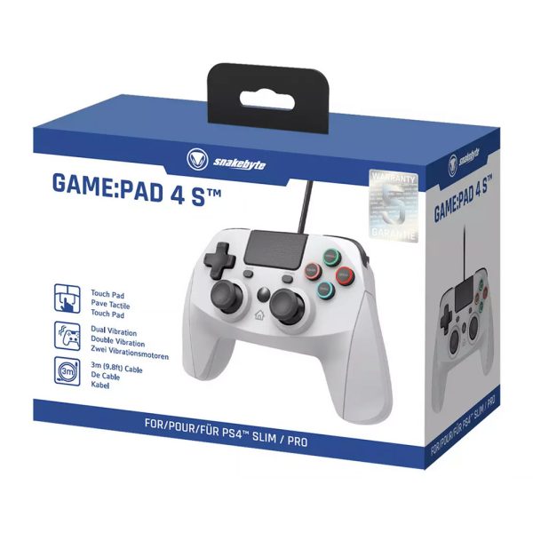 Mando Blanco con Cable Snakebyte PS4