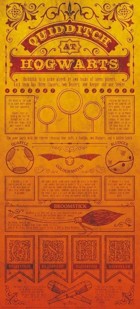 Lamina Cartel Quidditch Harry Potter