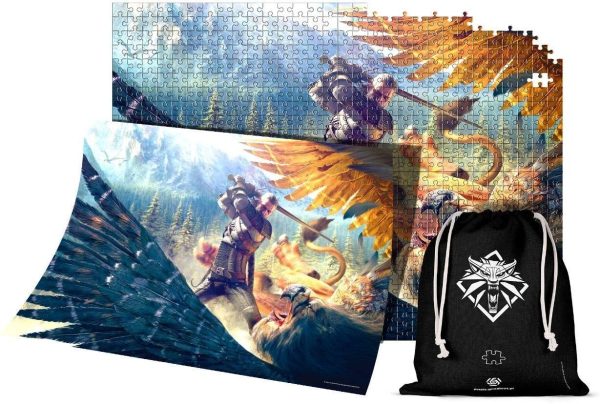 Pack The Witcher Griffin Fight Puzzle + Poster + Bolsa de Tela
