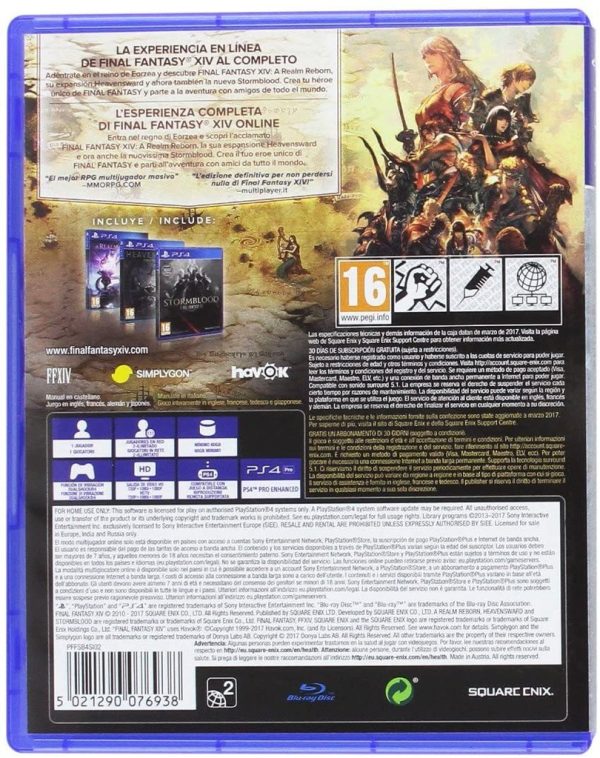 Final Fantasy XIV Complete Edition Ps4