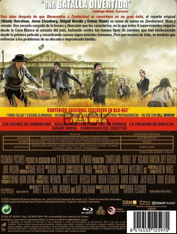 Zombieland 2 Mata y Remata BR STEELBOOK