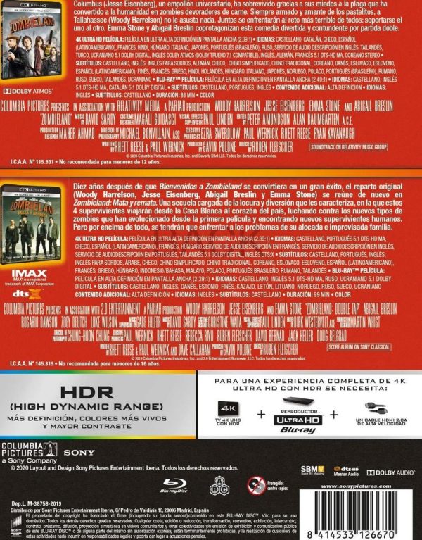 Zombieland 1 + Zombieland 2 Pack 4K UHD