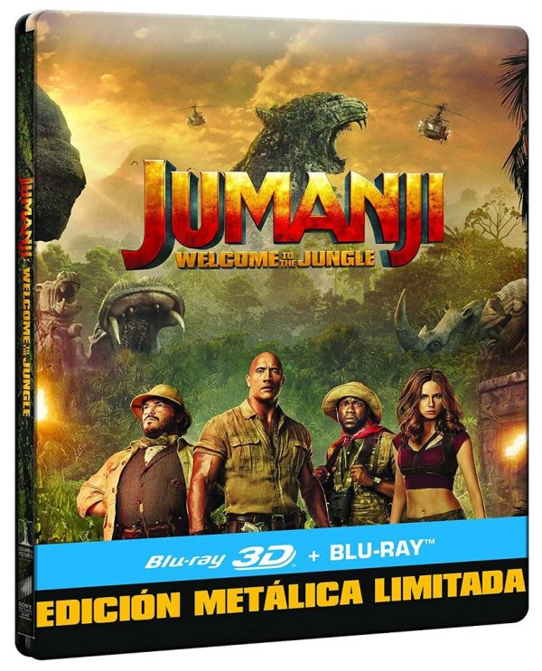 Jumanji Bienvenidos a la Jungla 3D + BR STEELBOOK