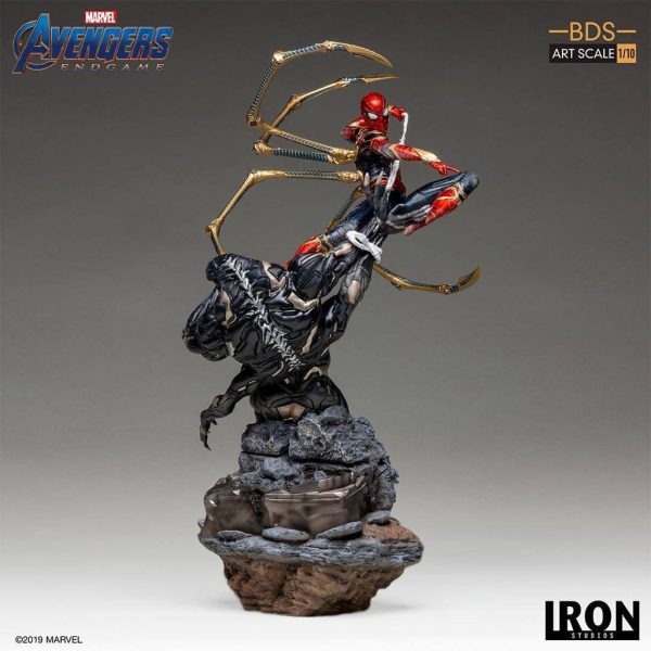 Figura Iron Spider vs Outrider Endgame Iron Studios 1/10