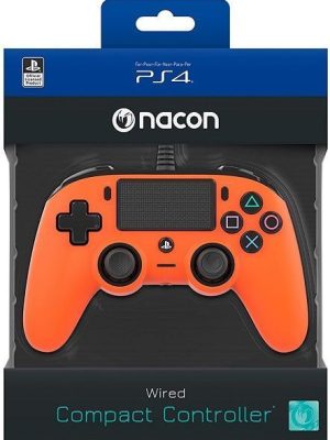 Mando Compact Controller Nacon Wired Naranja PS4