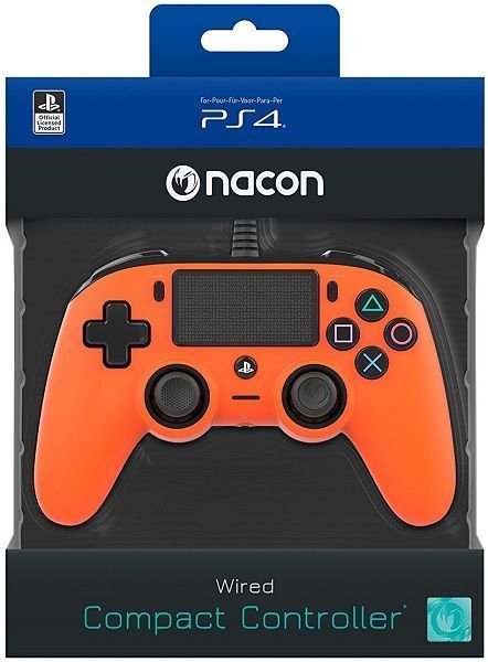 Mando Compact Controller Nacon Wired Naranja PS4