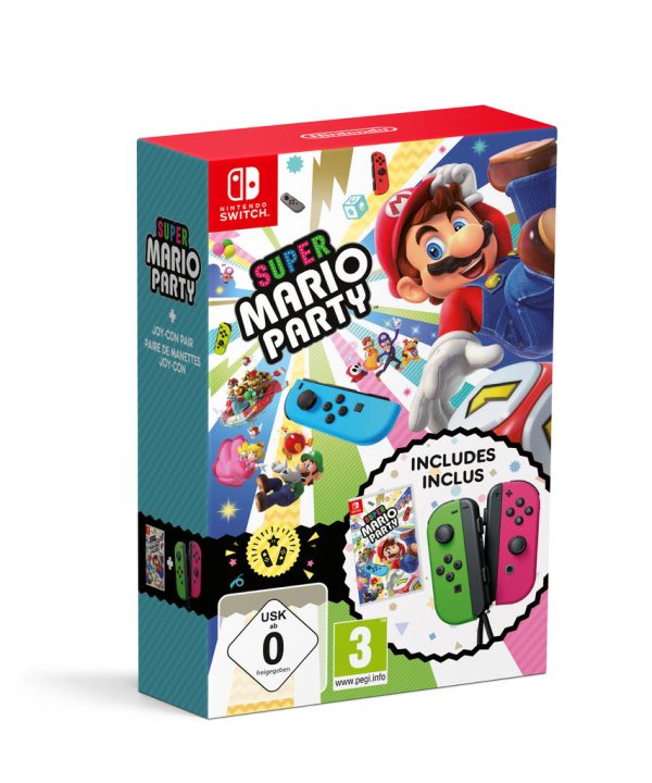 Super Mario Party + Joy Con Rosa/Verde SWITCH