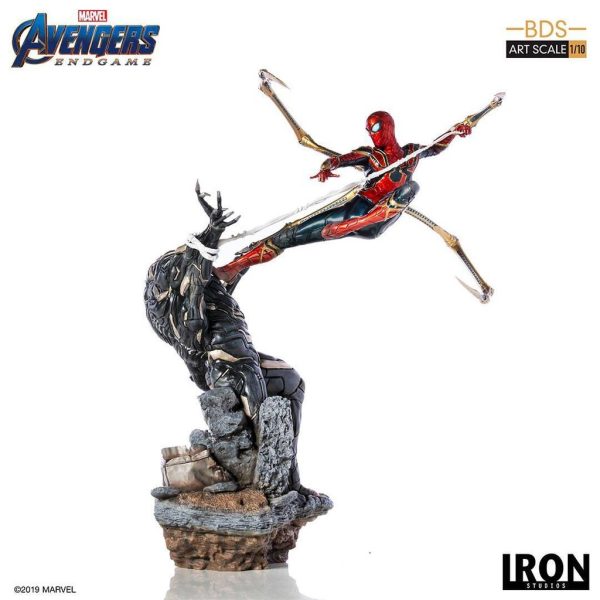 Figura Iron Spider vs Outrider Endgame Iron Studios 1/10