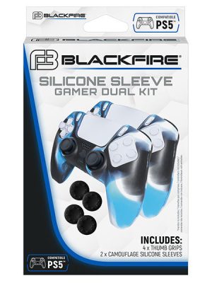 2 Fundas de silicona + 4 Grips para DUALSENSE PS5