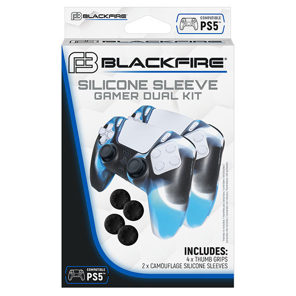 2 Fundas de silicona + 4 Grips para DUALSENSE PS5