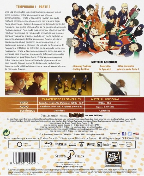 Haikyu!! Los Ases del Voley Temporada 1 Parte 2 BR