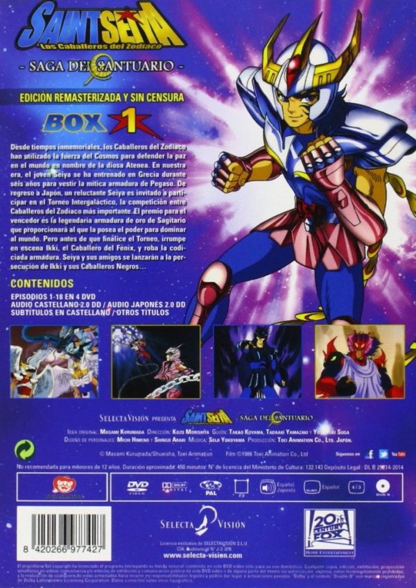 Saint Seiya Box 1 DVD