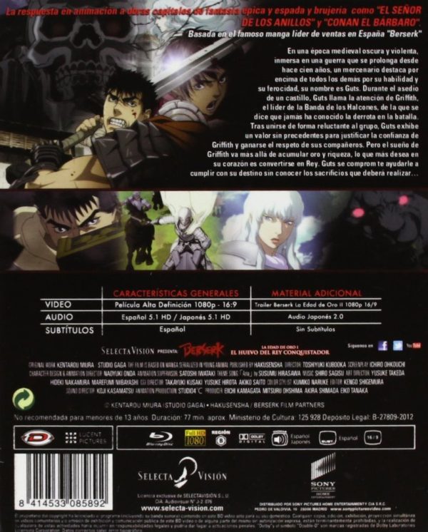 Berserk La Edad de Oro Nº1 Edicion Especial BR