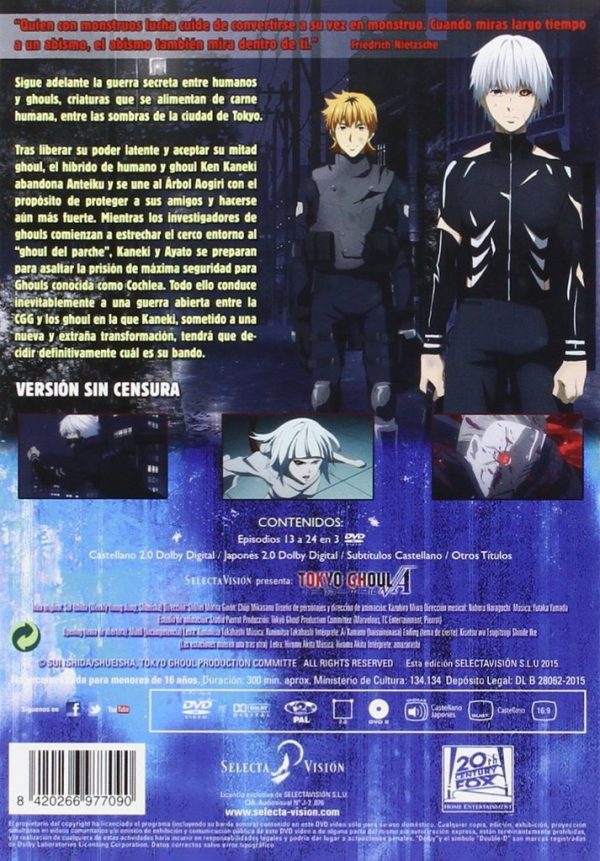 Tokyo Ghoul Temporada 2 DVD