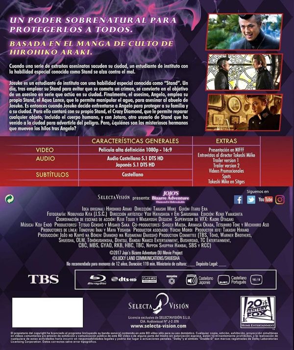 Jojo's Bizarre Adventure Diamond Is Unabreakable La Película BR