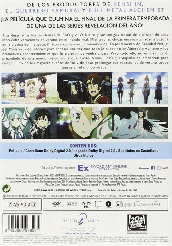 Sword Art Online Extra Edition DVD