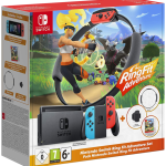 Nintendo Switch JoyCon Neon + Aro Ring Fit + Ring Fit Adventures