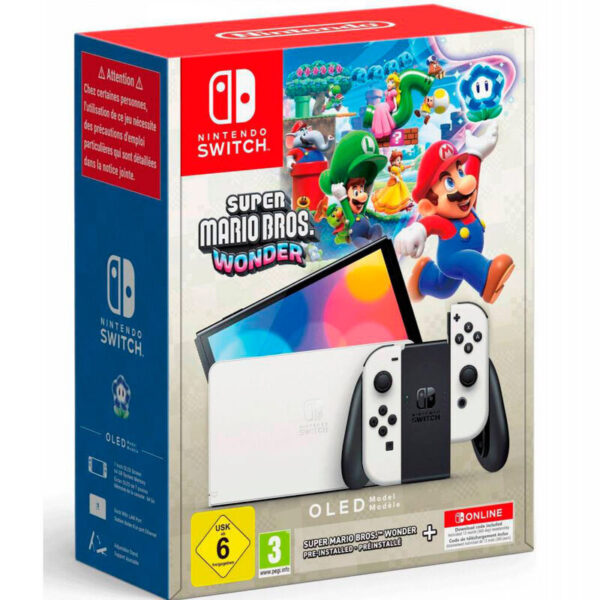 Consola Nintendo Switch + Mario Wonder + 12 Meses Nintendo Switch Online