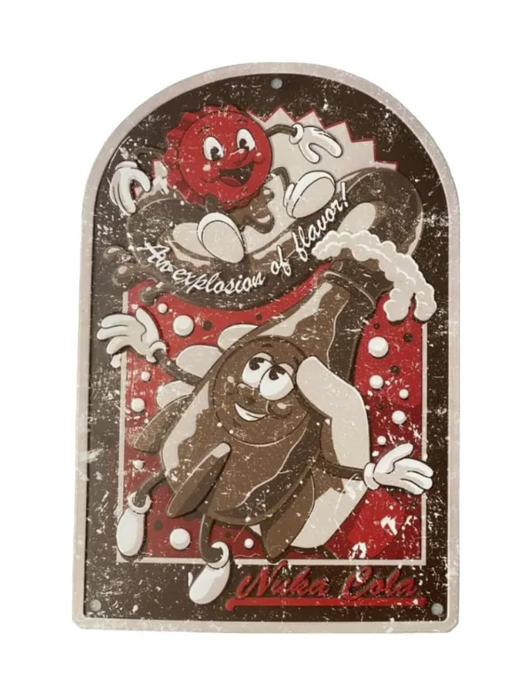 Fallout Placa Metal Nuka Cola Vintage
