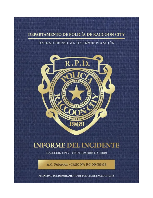RESERVA Sombras de Raccoon City Edicion Numerada R.P.D.