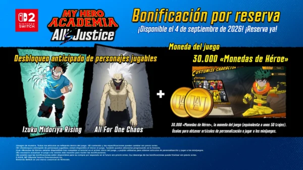 RESERVA My Hero Academia All’s Justice SWITCH 2