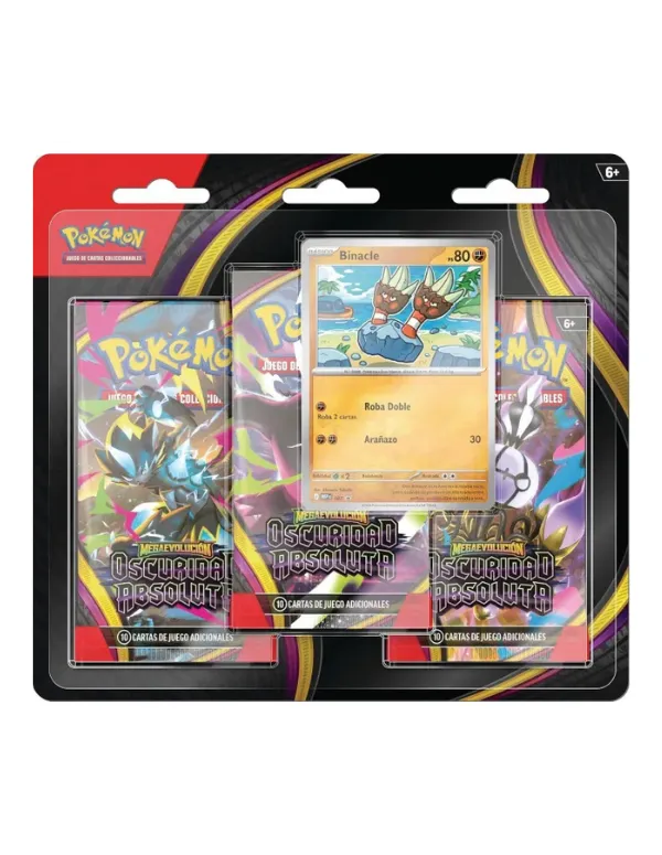 Pokemon JCC: Oscuridad Absoluta - Blister 3 Sobres (Binacle) (copia)