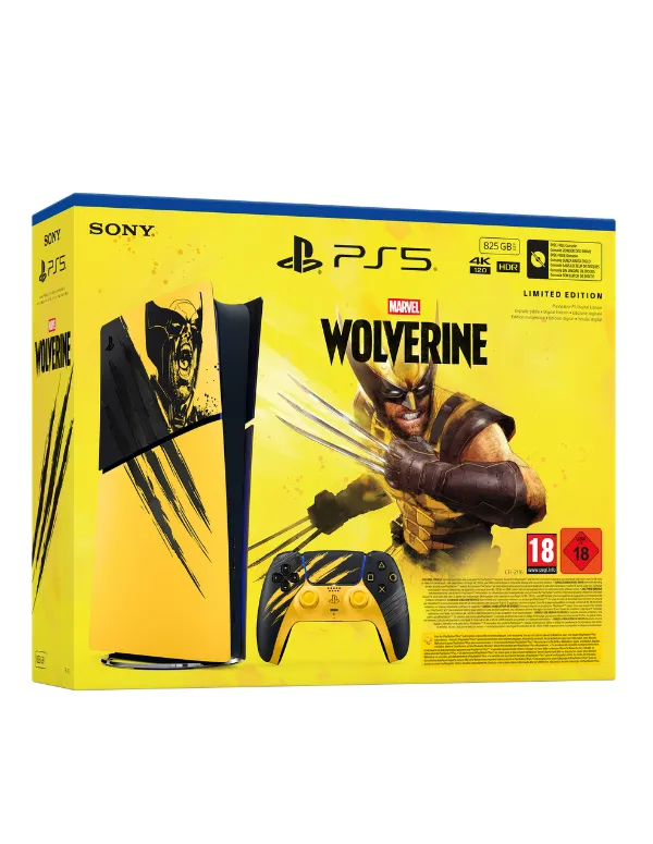 RESERVA Consola PS5 Edición Digital pack Ed. Limitada Marvel Lobezno Amarillo de Combate